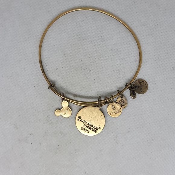 WOMEN'S ALEX AND ANI INITIAL S BANGLE BRACELET GOLD - Picture 6 of 7